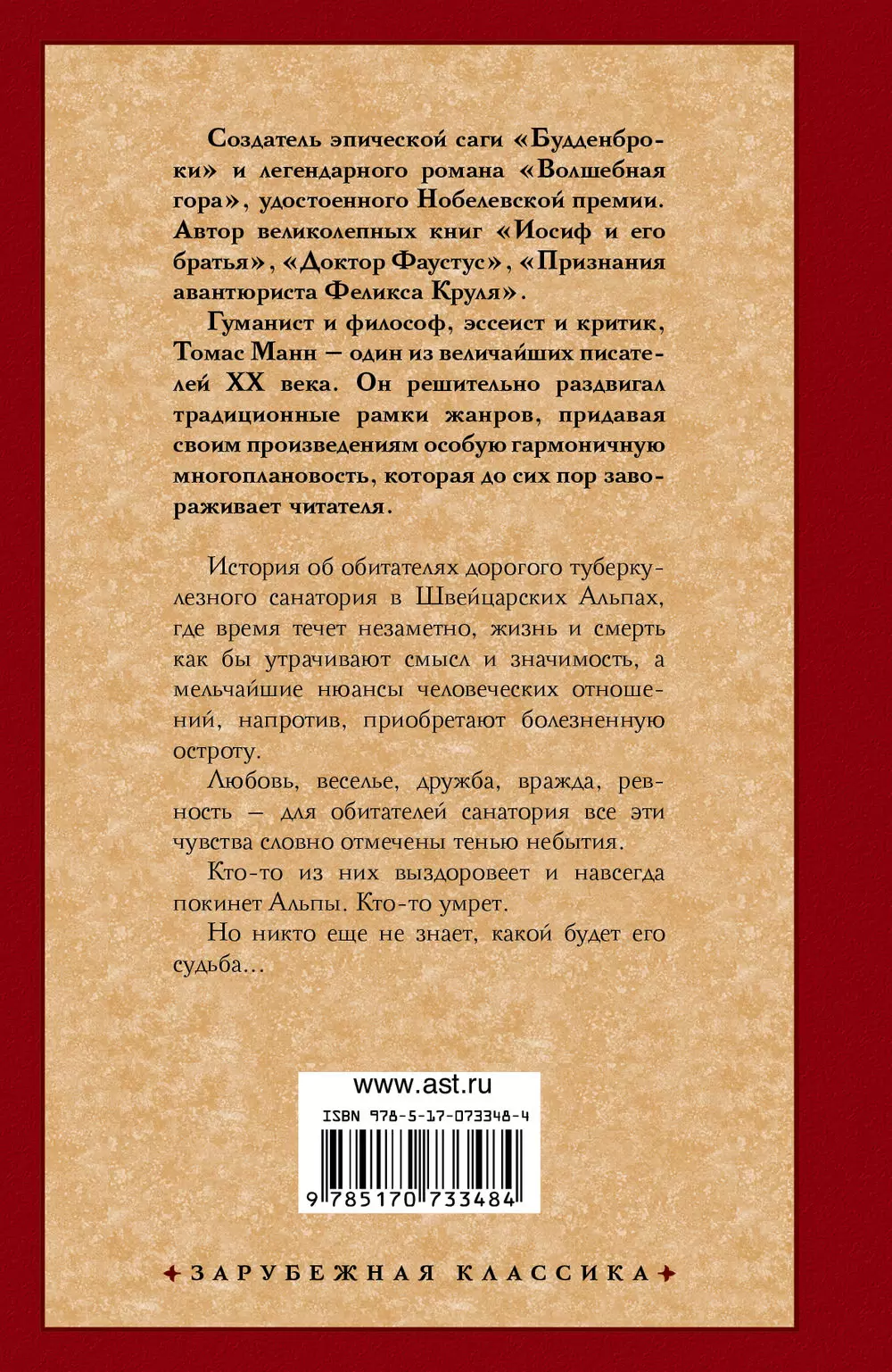 Книга Волшебная гора, Зарубежная классика купить в Минске, доставка по  Беларуси