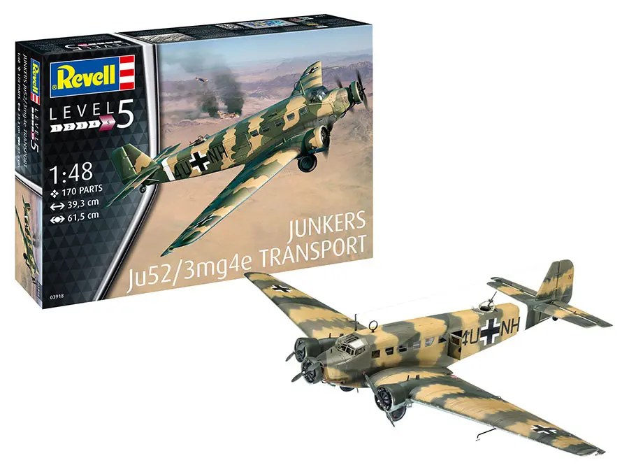 Немецкий самолет Junkers Ju52/3m 1:48 (арт. 03918) Сборная модель