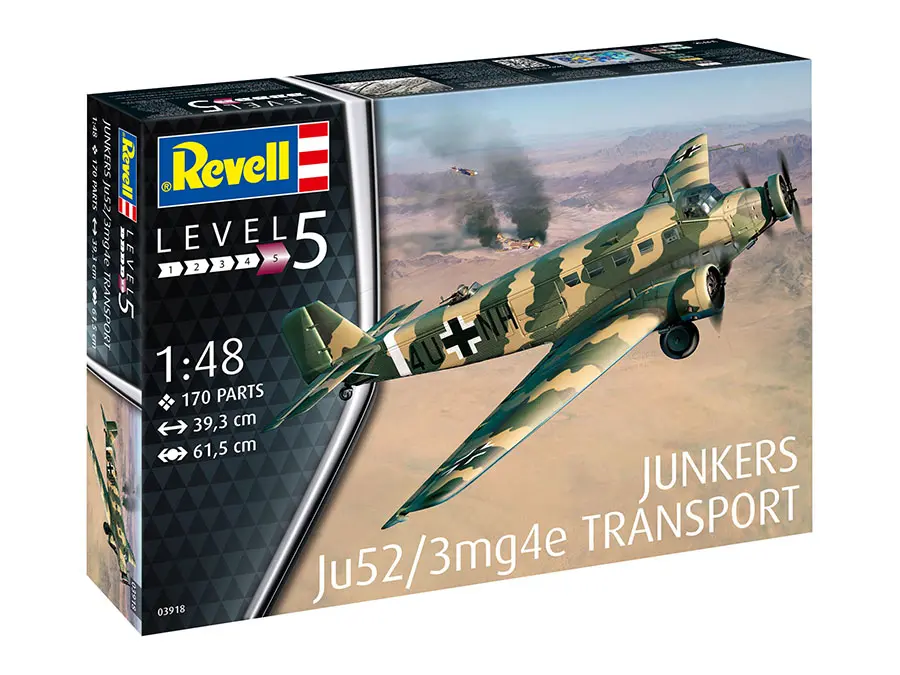 Немецкий самолет Junkers Ju52/3m 1:48 (арт. 03918) Сборная модель