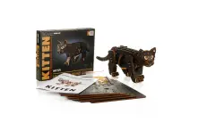 Котенок Черный. Деревянный пазл 3D - конструктор EWA