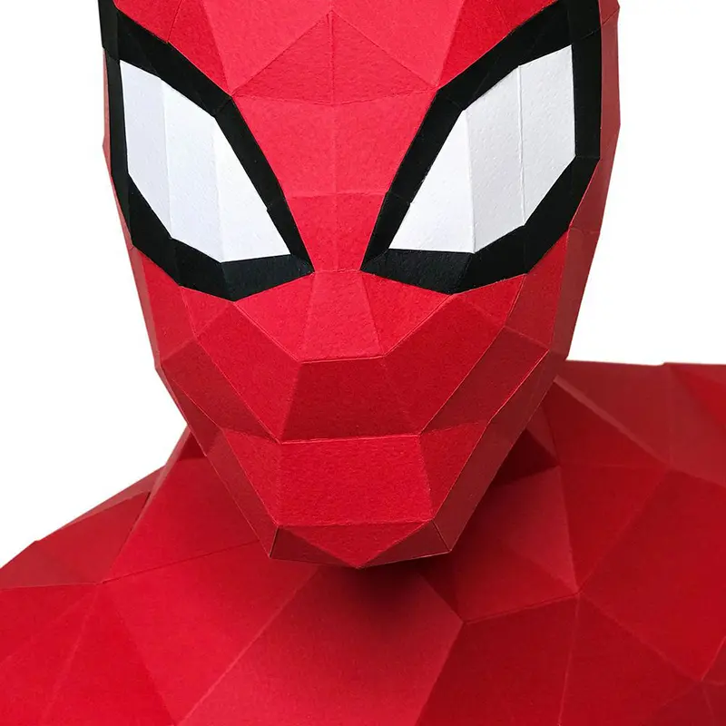 Как сделать детскую маску Человека-паука?