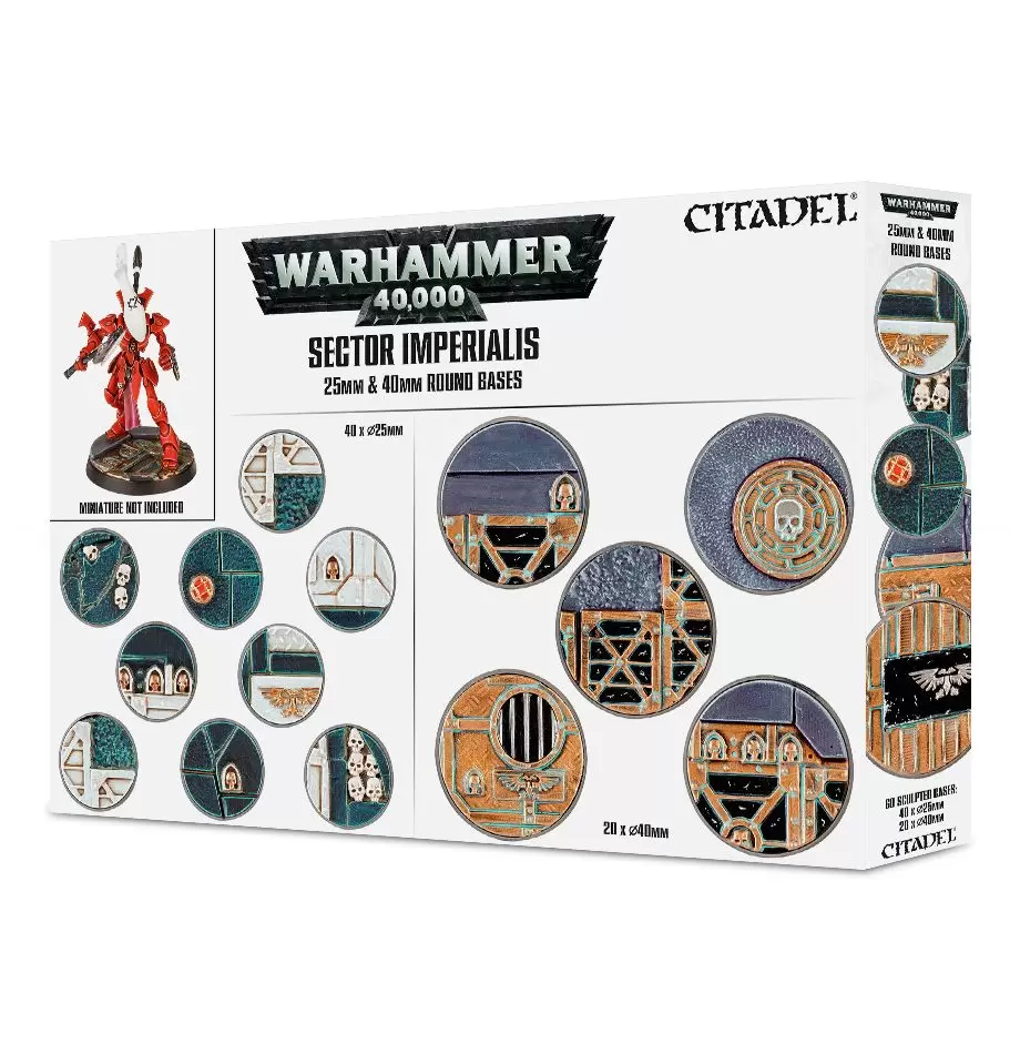 Warhammer: Набор подставок Сектор Империалис 25 и 40 мм / Sector Imperialis  25 & 40mm Round Bases (арт. 66-92), цена | Минск > igromaster.by