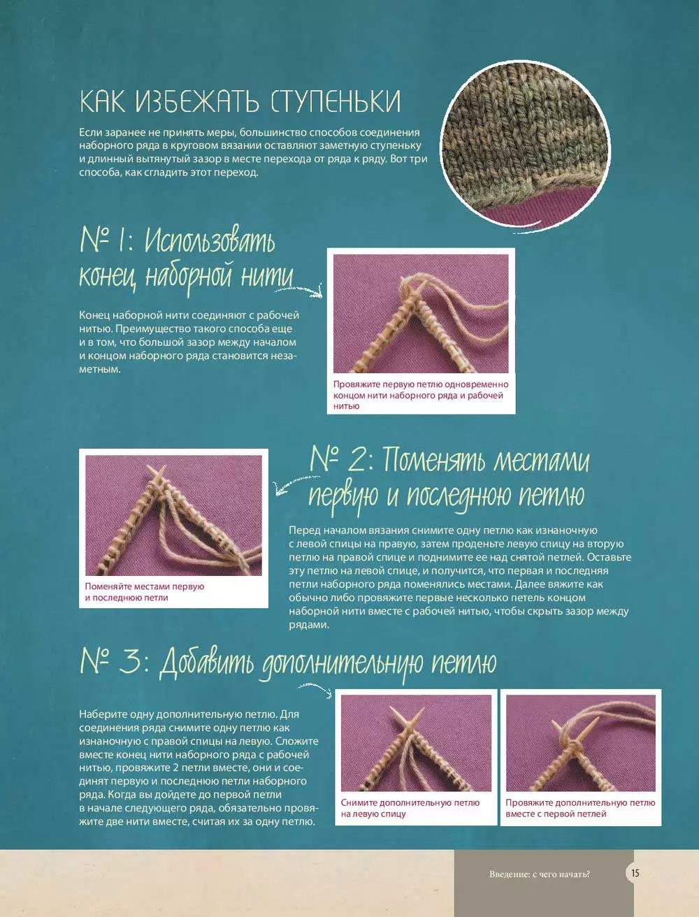 Вязание спицами (крючком) в несколько нитей с одной бобины