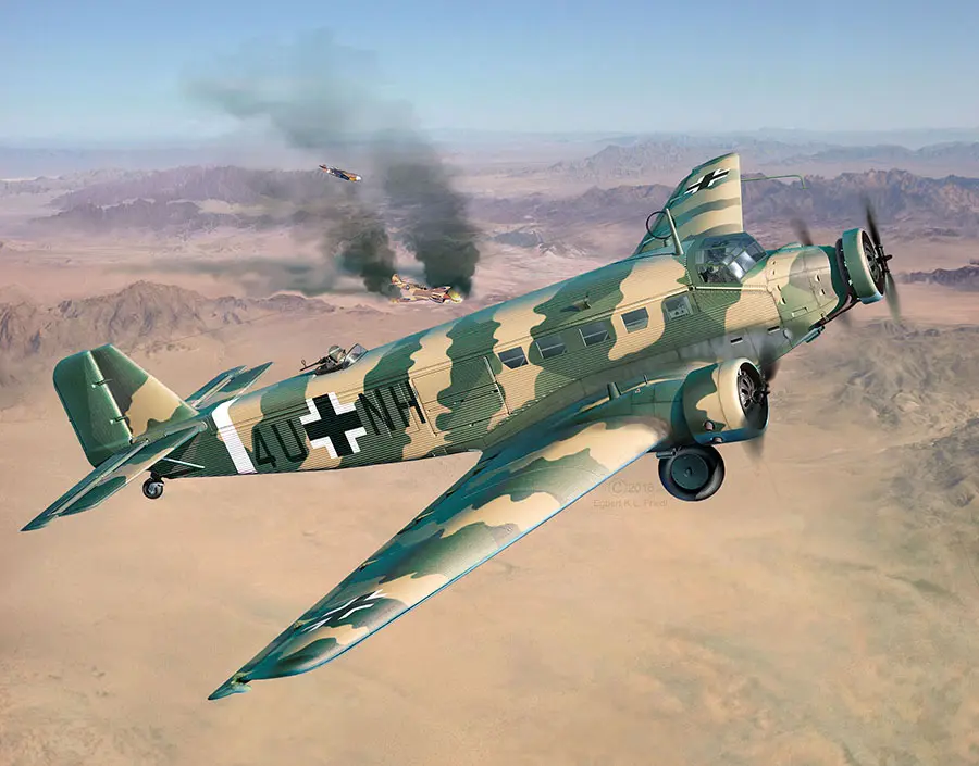 Немецкий самолет Junkers Ju52/3m 1:48 (арт. 03918) Сборная модель