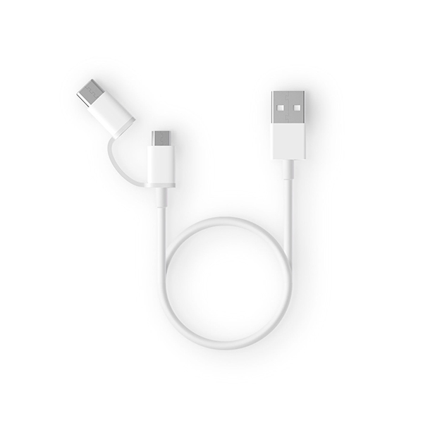 Кабель ZMI AL511 microUSB to Type-C 2 in 1 (30 см)